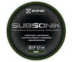 Sonik Vlasec Subsonik Green 3000m 0,31mm 15lb