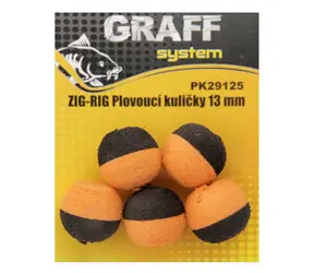Graff Zig-Rig Plovoucí kuličky 13mm Černá/Oranžová