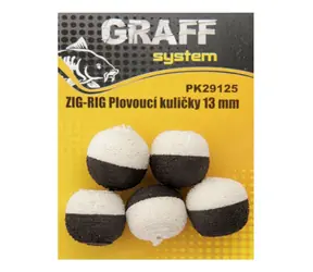 Graff Zig-Rig Plovoucí kuličky 13mm Černá/Bílá