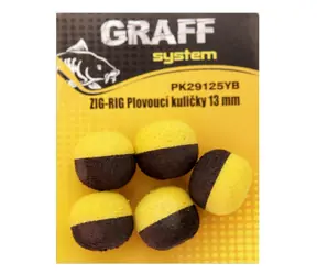 Graff Zig-Rig Plovoucí kuličky 13mm Žlutá/Černá