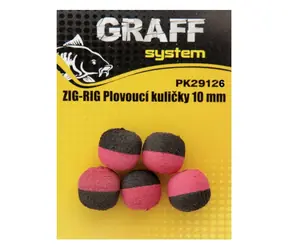 Graff Zig-Rig Plovoucí kuličky 10mm Černá/Červená
