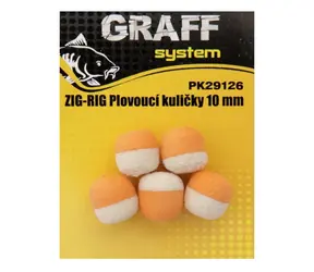Graff Zig-Rig Plovoucí kuličky 10mm Bílá/Oranžová