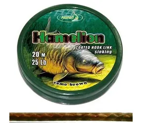 Katran Šňůrka Coated Braided Hook Link Hamelion 20m 25lb 11,4kg