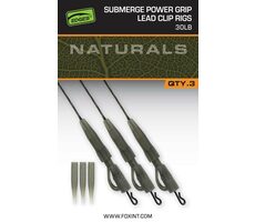 FOX Návazec Naturals Submerged Power Grip Lead Clip 30lb 3ks