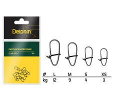 Delphin Karabinka Fastlock Micro Snap Velikost L 12kg 10ks