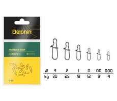 Delphin Karabinka Fastlock Snap C-01 Velikost 0 8kg 10ks