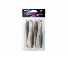 FOX Rage Gumová nástraha Slick Shad 13cm UV Motor Oil 4ks