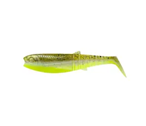 Savage Gear Gumová nástraha Cannibal Shad 12,5cm 20g Green Pearl Yellow 4ks