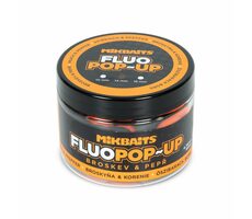 Mikbaits Plovoucí fluo boilie Broskev Pepř 150ml 14mm