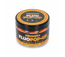 Mikbaits Plovoucí fluo boilie Broskev Pepř 150ml 18mm