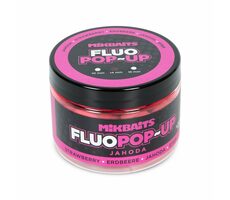 Mikbaits Plovoucí fluo boilie Jahoda 150ml 14mm