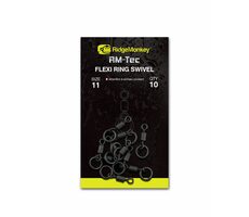 RidgeMonkey Obratlík Connexion Flexi Ring Swivel Velikost 11 10ks