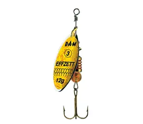 Effzett Třpytka Predator Spinner 12g Velikost 3 Yellow-Glitter