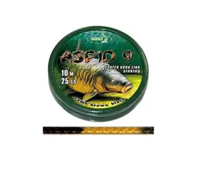 Katran Šňůrka Coated Braided Hook Link Aspid 9 10m 25lb 11,4kg