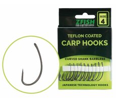 Zfish Háček Teflon Hooks Curved Shank Barbless Velikost 8 10ks