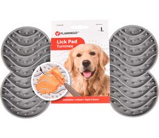 Flamingo Yummee Lízací podložka šedá / velikost L