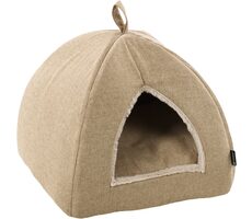 Flamingo Isidoor Pelíšek pro kočky béžová 40x38cm