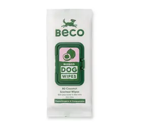 BeCoThings Beco čisticí ubrousky pro psy (neparfemované) 80ks 