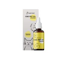Cure Point CBD PET 5% Olej pro psy Chicken 10ml / s kuřecí příchutí 