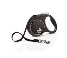 Flexi Black Design L 5m/50kg stříbrná / Vodítko