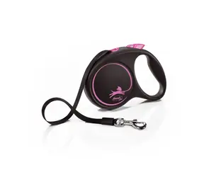 Flexi Black Design M 5m/25kg růžová / Vodítko