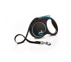 Flexi Black Design M 5m/25kg světle modrá / Vodítko