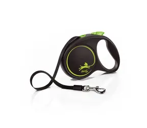 Flexi Black Design M 5m/25kg zelená / Vodítko