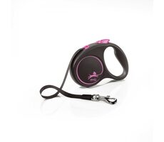 Flexi Black Design S 5m/15kg růžová / Vodítko