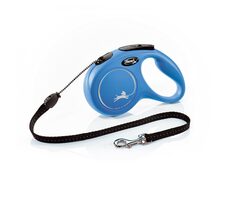 Flexi New Classsic M 5m/20kg modrá / Vodítko