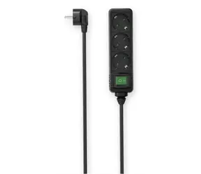 Hama Prodlužovací kabel s vypínačem (3x Schuko) 3 m černá 