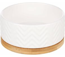 Flamingo Bianco Keramická miska pro psy bílá 990ml