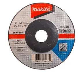 Makita D-18465 / brusný kotouč na kov / A24R / 125x6 mm / Průměr otvoru: 22.23 mm