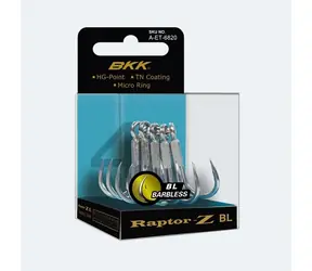 BKK Trojháček Raptor-Z Barbless Velikost 3/0 5ks