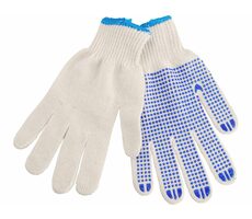 EXTOL-CRAFT Rukavice bavlněné s PVC terčíky na dlani - velikost 10" 