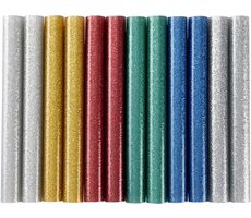 EXTOL-CRAFT Tyčinky tavné mix barev se třpytem (glitter) - pr.11x100mm 12ks 