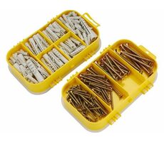 EXTOL-CRAFT Vruty s hmoždinkami 4 rozměry 170ks / 3.5x30mm až 10x50mm