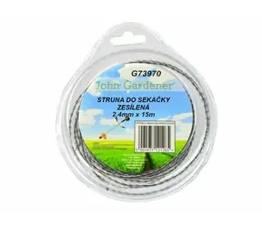GEKO Struna do sekačky zesílená 2.4mm 15m / zvlněný profil / nylon 
