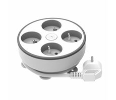 Solight 4z prodlužovací přívod 2m bílá / 4 zásuvky / max. 2300W