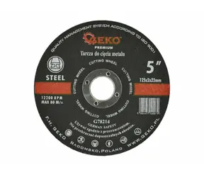GEKO G78214 / Řezný kotouč na kov / 125 x 2 x 22.2 mm