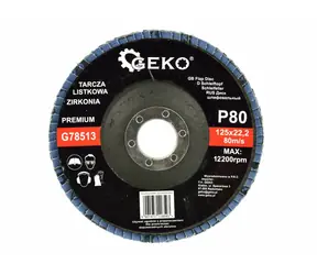 GEKO G78513 / Lamelový kotouč / 125 x 22.2 mm / P80