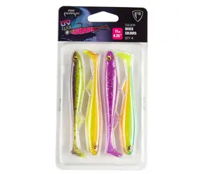 FOX Rage Gumová nástraha Slick Shad 7cm Mixed UV Colour Pack 5ks