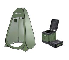 Holdcarp Set přenosného záchodu a hygienického stanu Portable Toi + Toilet & Shower Tent