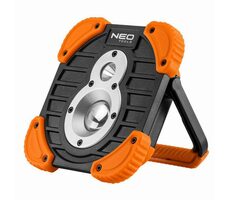 NEO TOOLS 99-040 / Bateriový reflektor s powerbankou / 2600 mAh / 10W+3W / 50 + 250 lm / IP44