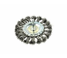 GEKO G00629 Kartáč okružní copánkový 100mm / vlnitý drát S 0.5mm / stopka 6mm