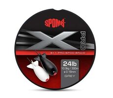 Spomb Šňůra X Pro Braid Grey 8+1 300m 0,18m 10,9kg