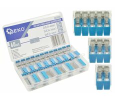 GEKO Sada kabelových svorek s páčkou 0.14-4mm2 60ks 