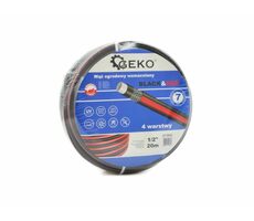 GEKO Zahradní hadice vyztužená BLACK&RED 1/2" 50m na vodu 4-vrstvá 