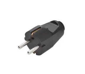 Solight P57B zástrčka přímá černá / IP20