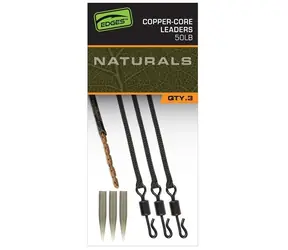 FOX Montáž Edges Naturals Copper-Core Leaders 3ks