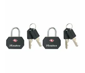 Master Lock 4681EURTBLK Set 2 ks visacích zámků TSA - černý